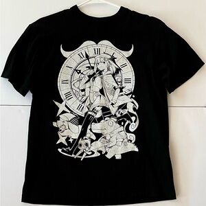 Hololive BUBBA Watson Amelia Birthday Commemoration 2022 Black Anime T-Shirt